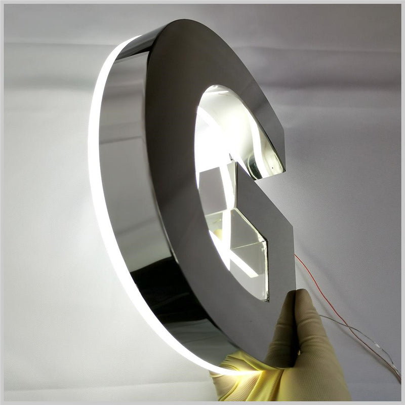 Backlit Stainless Steel LED Letters – ZX SIGN